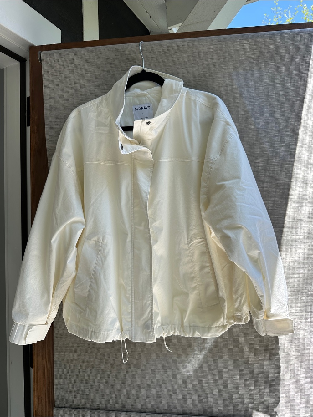 Old Navy Cream Bomber Jacket